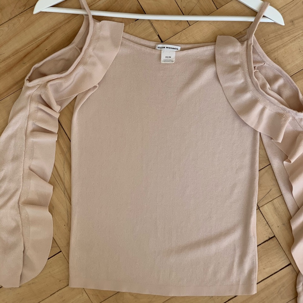 Club Monaco knit top with cut outs